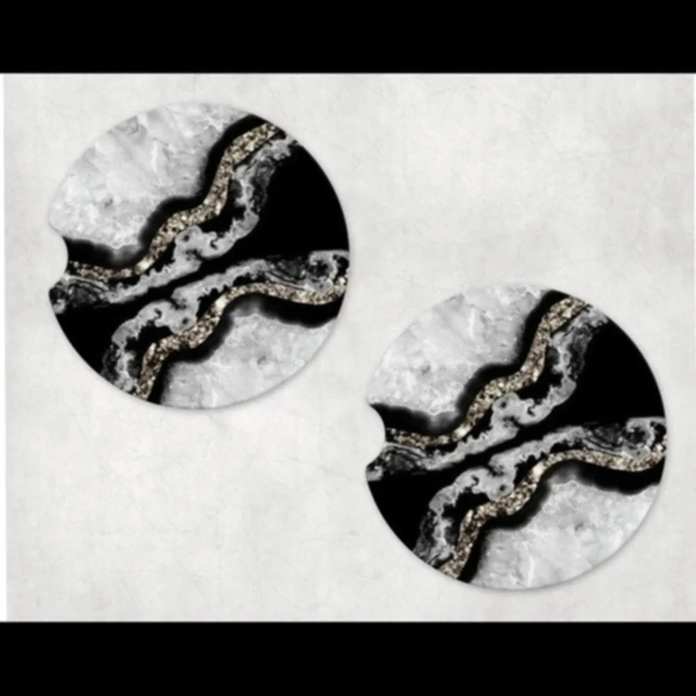 Marble Geode Car Coaster Set